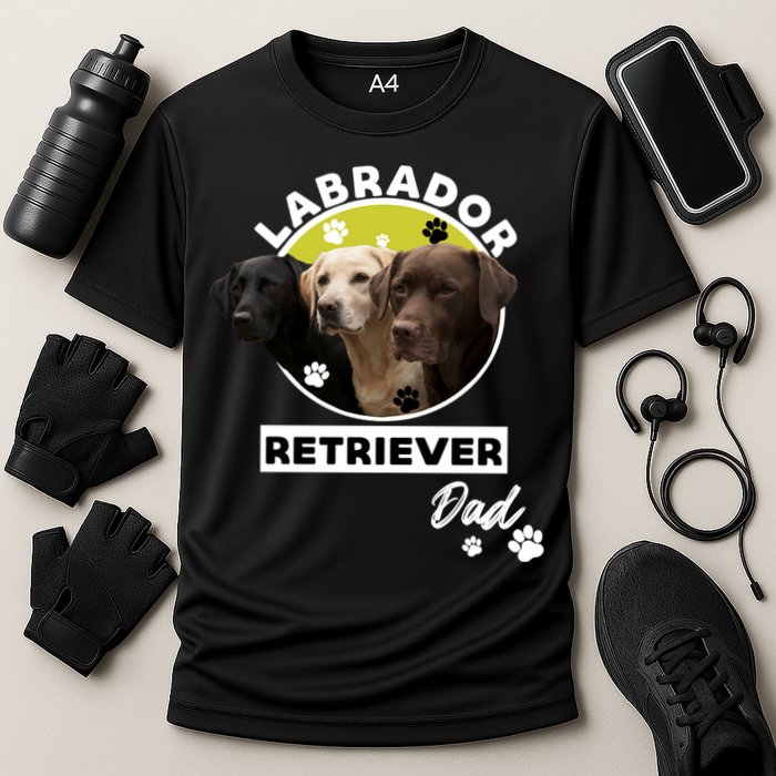 Labrador Retriever Dog Dad Cooling Performance Crew T-Shirt