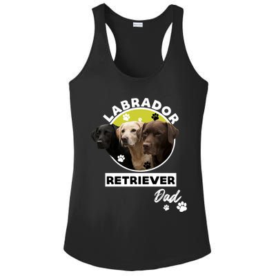 Labrador Retriever Dog Dad Ladies PosiCharge Competitor Racerback Tank