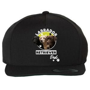 Labrador Retriever Dog Dad Wool Snapback Cap