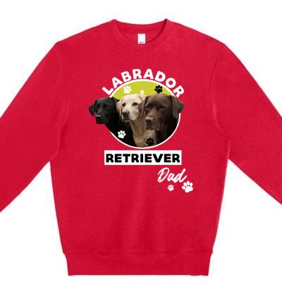 Labrador Retriever Dog Dad Premium Crewneck Sweatshirt