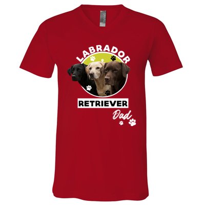 Labrador Retriever Dog Dad V-Neck T-Shirt