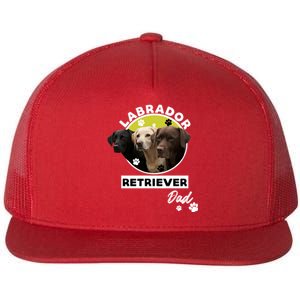 Labrador Retriever Dog Dad Flat Bill Trucker Hat