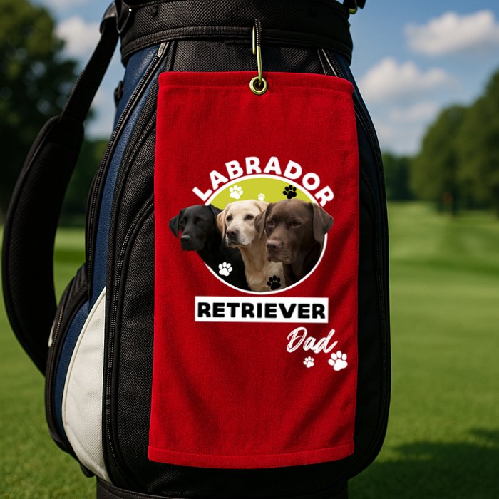 Labrador Retriever Dog Dad Golf Towel