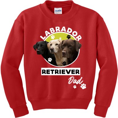 Labrador Retriever Dog Dad Kids Sweatshirt
