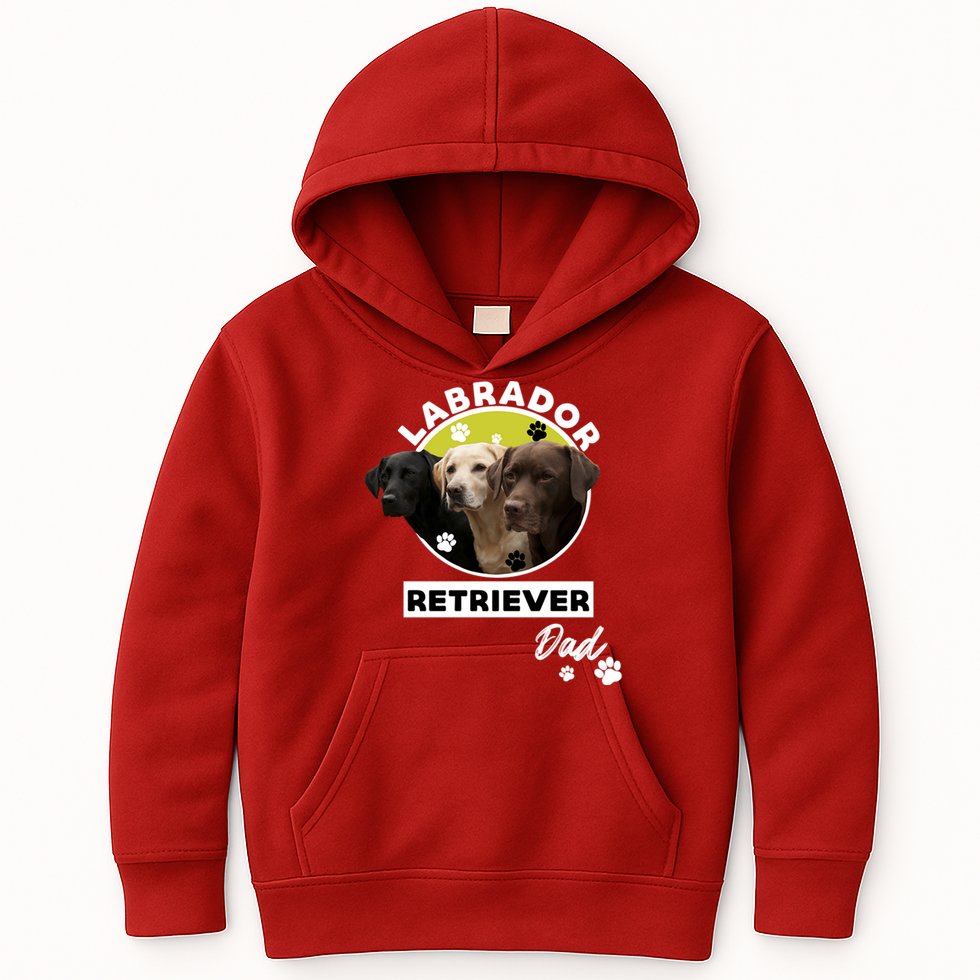 Labrador Retriever Dog Dad Kids Hoodie