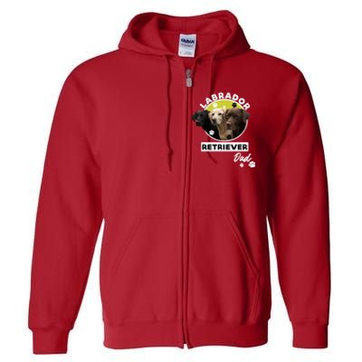 Labrador Retriever Dog Dad Full Zip Hoodie