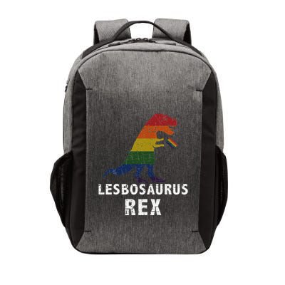 Lesbosaurus Rex Dinosaur In Rainbow Flag For Lesbian Pride Vector Backpack