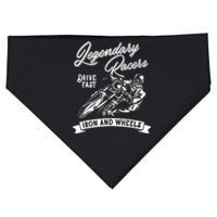 Legendary Racers Drive Iron Wheels Motorcycle USA-Made Doggie Bandana