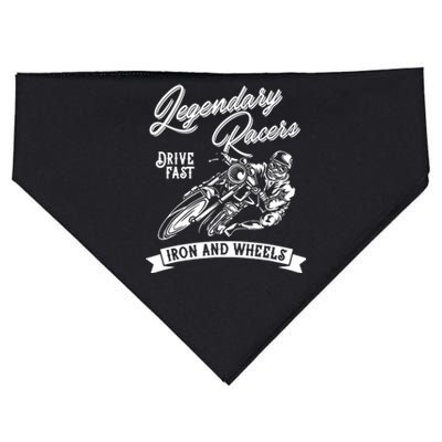 Legendary Racers Drive Iron Wheels Motorcycle USA-Made Doggie Bandana