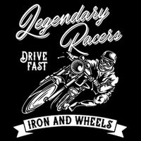 Legendary Racers Drive Iron Wheels Motorcycle 16 in Basic Backpack