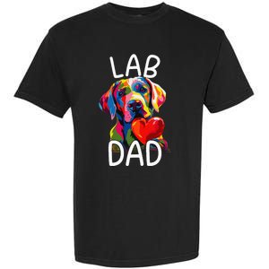 Labrador Retriever Dad Design Pop Art Lab Retriever Garment-Dyed Heavyweight T-Shirt