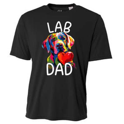 Labrador Retriever Dad Design Pop Art Lab Retriever Cooling Performance Crew T-Shirt