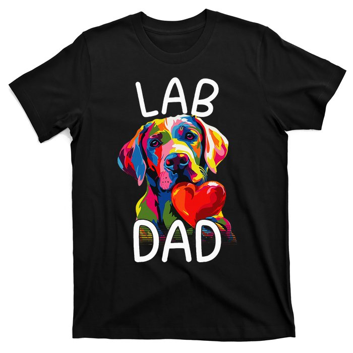 Labrador Retriever Dad Design Pop Art Lab Retriever T-Shirt