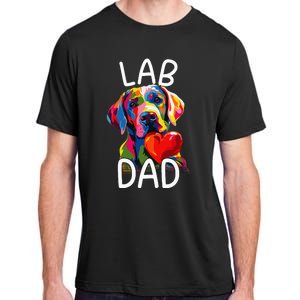 Labrador Retriever Dad Design Pop Art Lab Retriever Adult ChromaSoft Performance T-Shirt