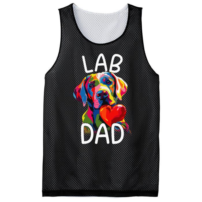 Labrador Retriever Dad Design Pop Art Lab Retriever Mesh Reversible Basketball Jersey Tank