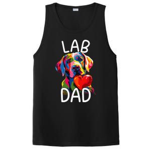 Labrador Retriever Dad Design Pop Art Lab Retriever PosiCharge Competitor Tank