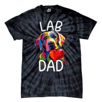 Labrador Retriever Dad Design Pop Art Lab Retriever Tie-Dye T-Shirt