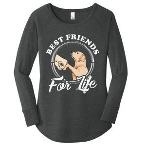 Labrador Retriever Design Funny Labrador Lovers Women's Perfect Tri Tunic Long Sleeve Shirt