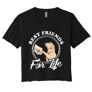 Labrador Retriever Design Funny Labrador Lovers Women's Crop Top Tee