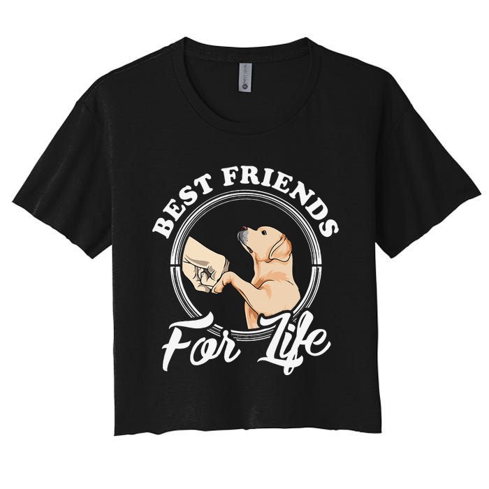 Labrador Retriever Design Funny Labrador Lovers Women's Crop Top Tee