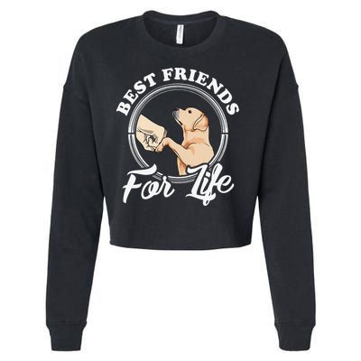 Labrador Retriever Design Funny Labrador Lovers Cropped Pullover Crew