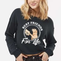 Labrador Retriever Design Funny Labrador Lovers Cropped Pullover Crew