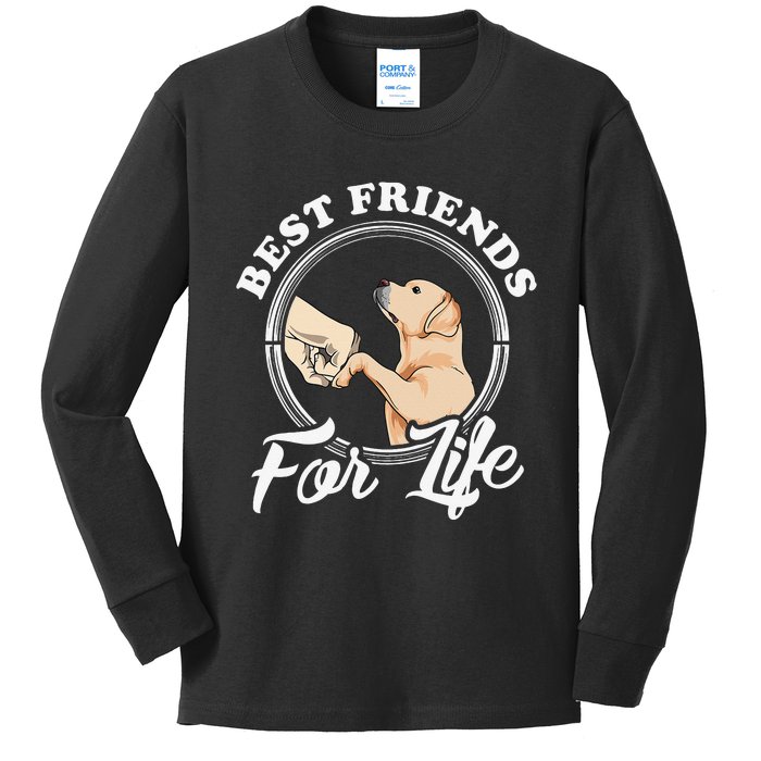 Labrador Retriever Design Funny Labrador Lovers Kids Long Sleeve Shirt