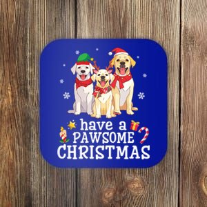 Labrador Retriever Dogs Merry Day Have A Pawsome Christmas Gift Coaster