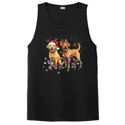 Labrador Retriever Dog Santa Hat Lights Christmas PosiCharge Competitor Tank