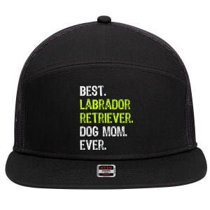 Labrador Retriever DOG MOM mothers Day Dog Lovers 7 Panel Mesh Trucker Snapback Hat