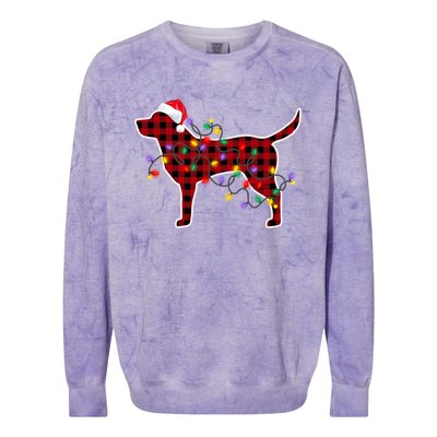 Labrador Retriever Dog Christmas Pajamas Xmas Gift Colorblast Crewneck Sweatshirt