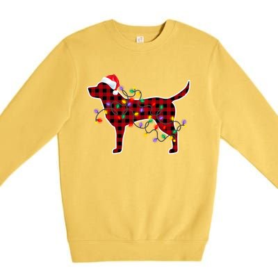 Labrador Retriever Dog Christmas Pajamas Xmas Gift Premium Crewneck Sweatshirt