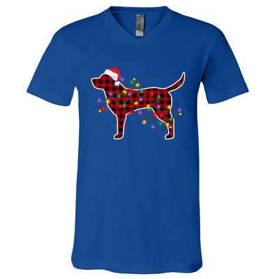 Labrador Retriever Dog Christmas Pajamas Xmas Gift V-Neck T-Shirt