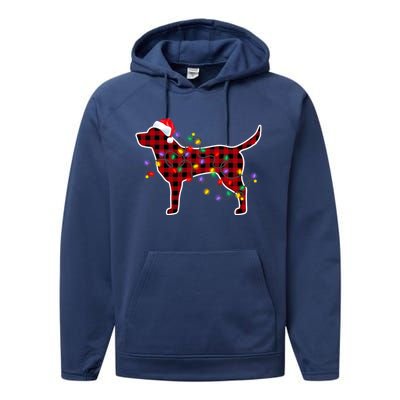 Labrador Retriever Dog Christmas Pajamas Xmas Gift Performance Fleece Hoodie