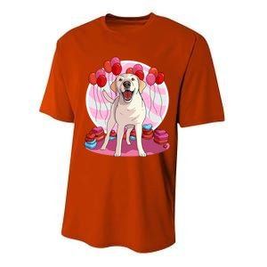 Labrador Retriever Dog Lover Heart Valentine Day Gift Performance Sprint T-Shirt