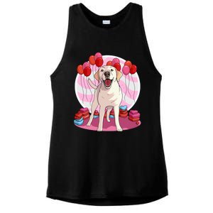 Labrador Retriever Dog Lover Heart Valentine Day Gift Ladies PosiCharge Tri-Blend Wicking Tank