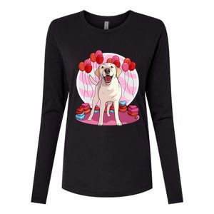 Labrador Retriever Dog Lover Heart Valentine Day Gift Womens Cotton Relaxed Long Sleeve T-Shirt