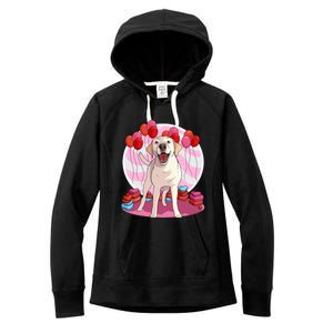 Labrador Retriever Dog Lover Heart Valentine Day Gift Women's Fleece Hoodie