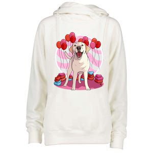 Labrador Retriever Dog Lover Heart Valentine Day Gift Womens Funnel Neck Pullover Hood