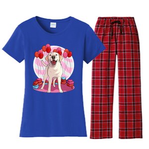 Labrador Retriever Dog Lover Heart Valentine Day Gift Women's Flannel Pajama Set