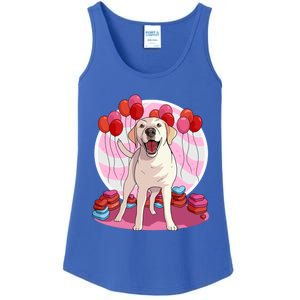 Labrador Retriever Dog Lover Heart Valentine Day Gift Ladies Essential Tank