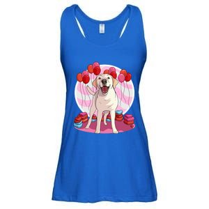 Labrador Retriever Dog Lover Heart Valentine Day Gift Ladies Essential Flowy Tank