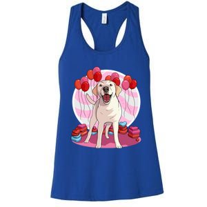 Labrador Retriever Dog Lover Heart Valentine Day Gift Women's Racerback Tank