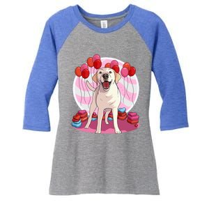 Labrador Retriever Dog Lover Heart Valentine Day Gift Women's Tri-Blend 3/4-Sleeve Raglan Shirt