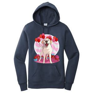 Labrador Retriever Dog Lover Heart Valentine Day Gift Women's Pullover Hoodie