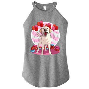 Labrador Retriever Dog Lover Heart Valentine Day Gift Women's Perfect Tri Rocker Tank