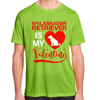 Labrador Retriever Dog My Labrador Retriever Is My Valentine Gift Adult ChromaSoft Performance T-Shirt