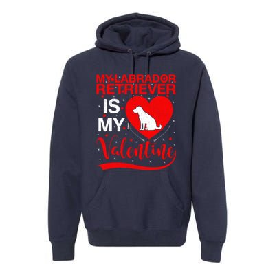 Labrador Retriever Dog My Labrador Retriever Is My Valentine Gift Premium Hoodie