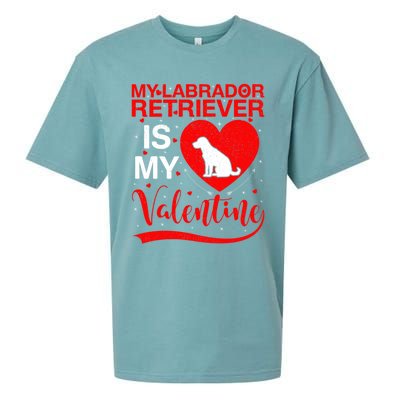 Labrador Retriever Dog My Labrador Retriever Is My Valentine Gift Sueded Cloud Jersey T-Shirt