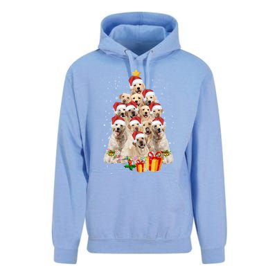 Labrador Retriever Dog Christmas Tree Lights Santa Hat Xmas Gift Unisex Surf Hoodie